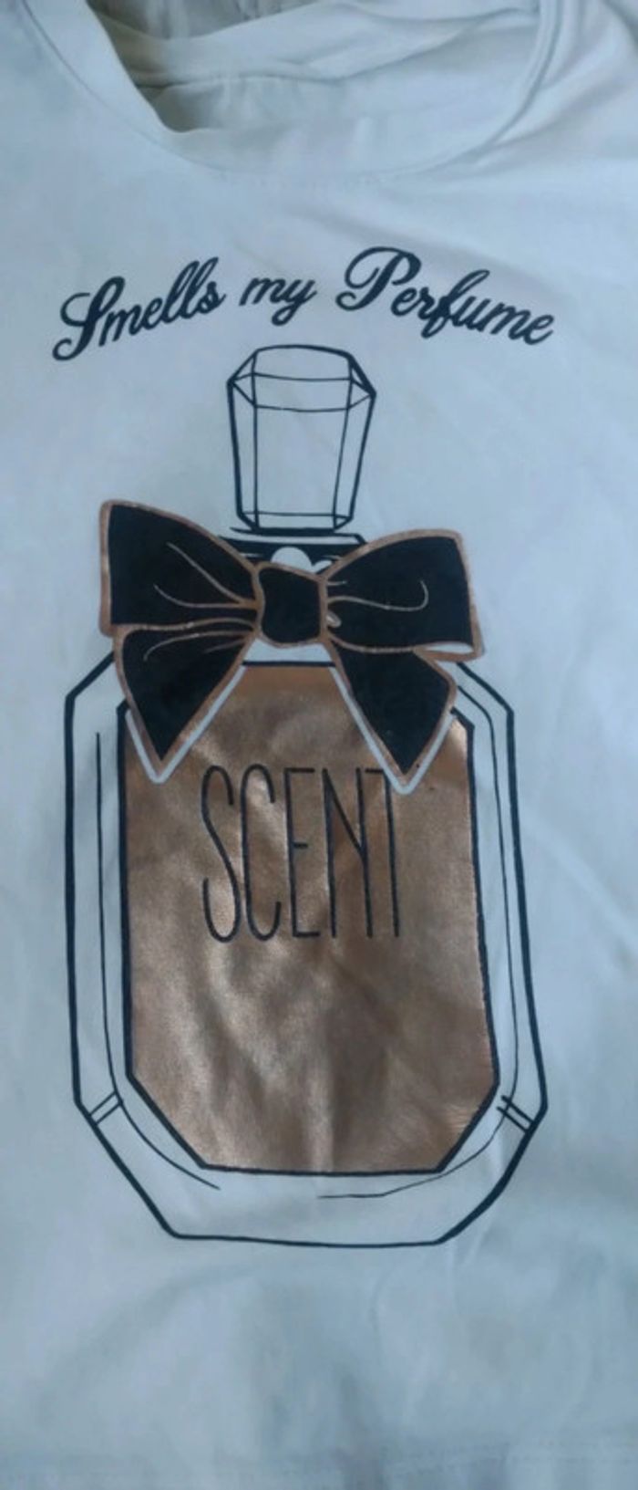 Tee shirt imprimé flacon de parfum blanc fille 8 ans - photo numéro 5