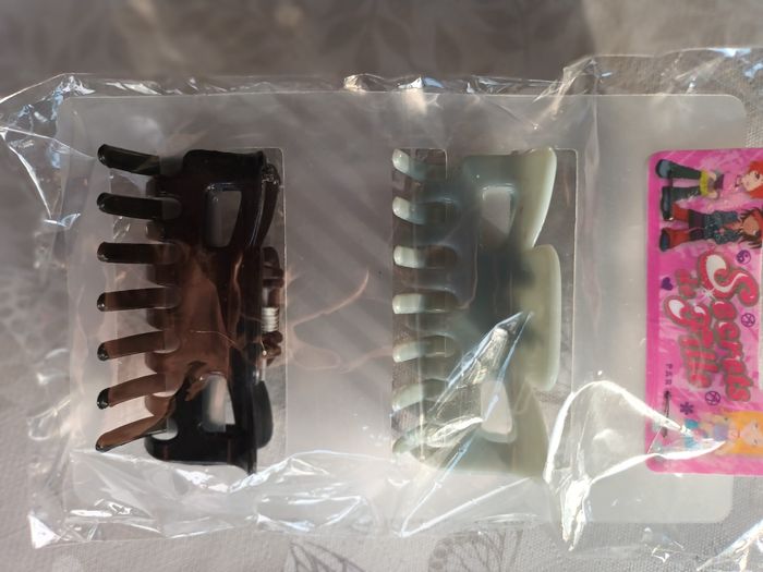 Pince à cheveux 1 noir et 1 grise secret de fille