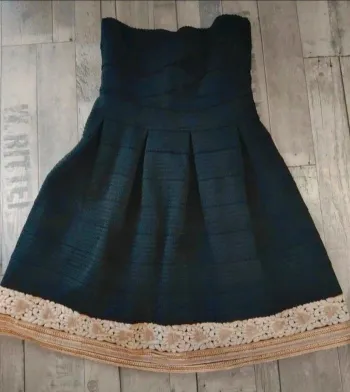 Robe bustier noir et or taille S