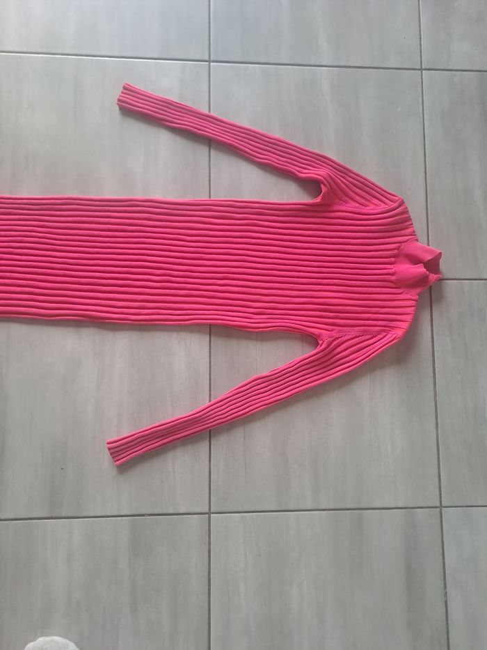 Robe longue moulante rose Zara Taille S - photo numéro 2