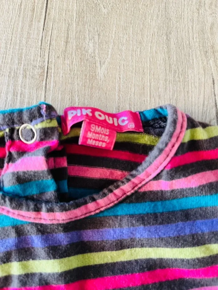 Tee-shirts et jupe bébé coloris Little marcel marque pik ouic - photo numéro 2