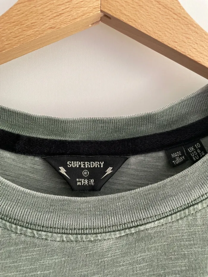 T-shirt kaki 38 superdry - photo numéro 3