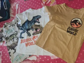 Lot de 3 tee-shirt jurassic world 5/6 ans H&M