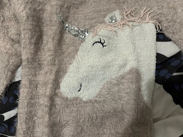 Pull licorne 6 ans / 7 ans primark - photo numéro 2
