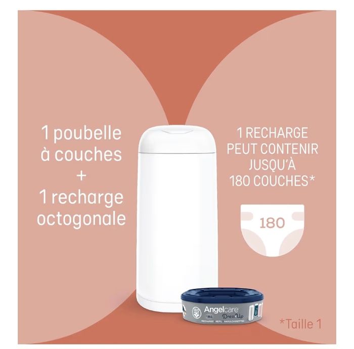 Poubelle angelcare +7 recharges