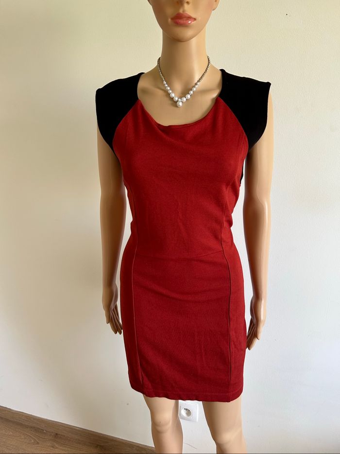 Robe orange et noire sans manches Esprit taille française M TBE