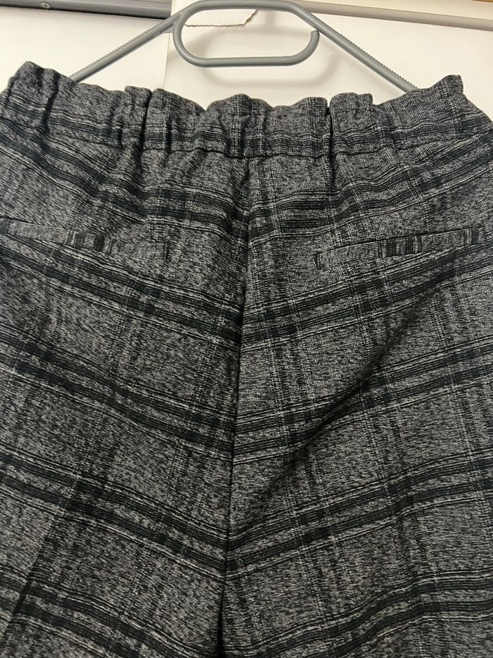 Pantalon carotte à carreaux gris foncé Camaieu - photo numéro 6