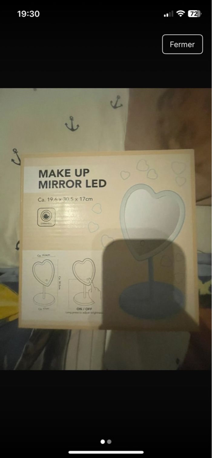 Miroir maquillage LED