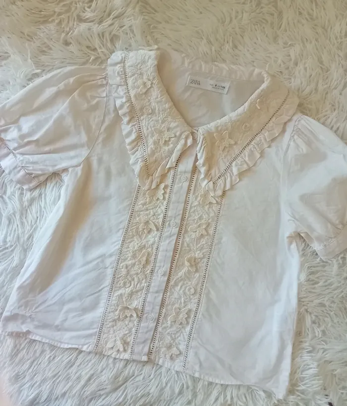 Chemise MC fille 7ans Zara 🤍🌼