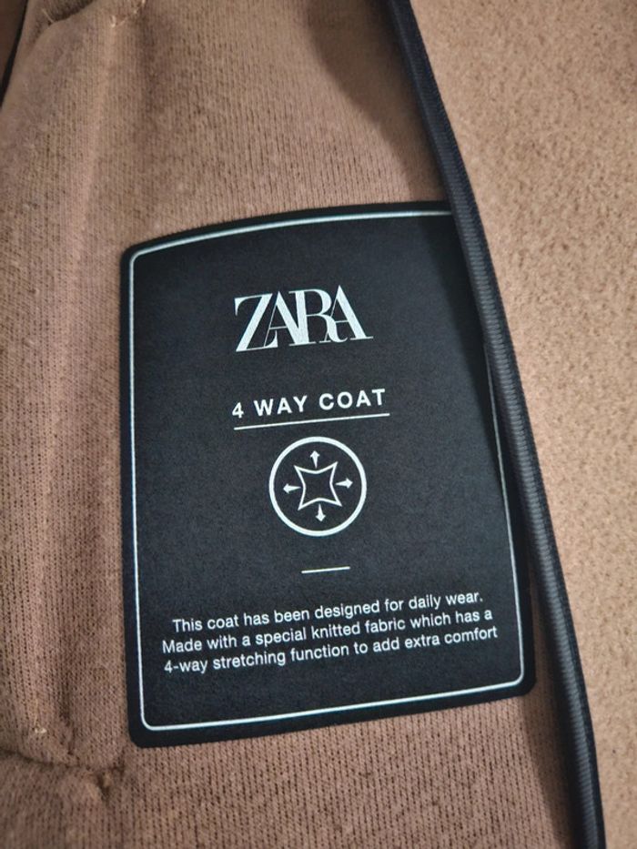 Zara manteau long marron clair taille L - photo numéro 11