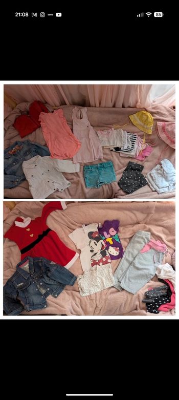 Lot vêtements fille 6, 12, 18, 24 mois