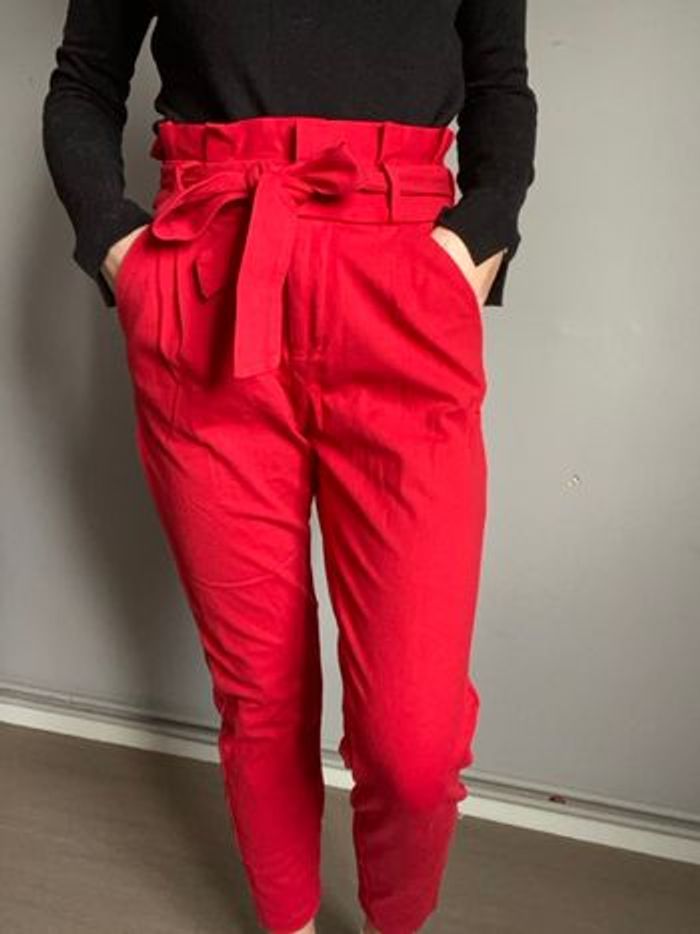 Pantalon tailleur vero moda rouge taille xs
