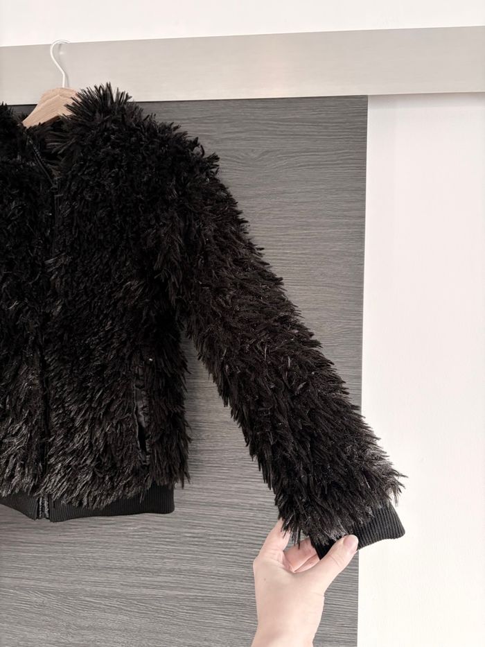 Manteau noir imitation fourrure Orchestra 14 ans - photo numéro 4