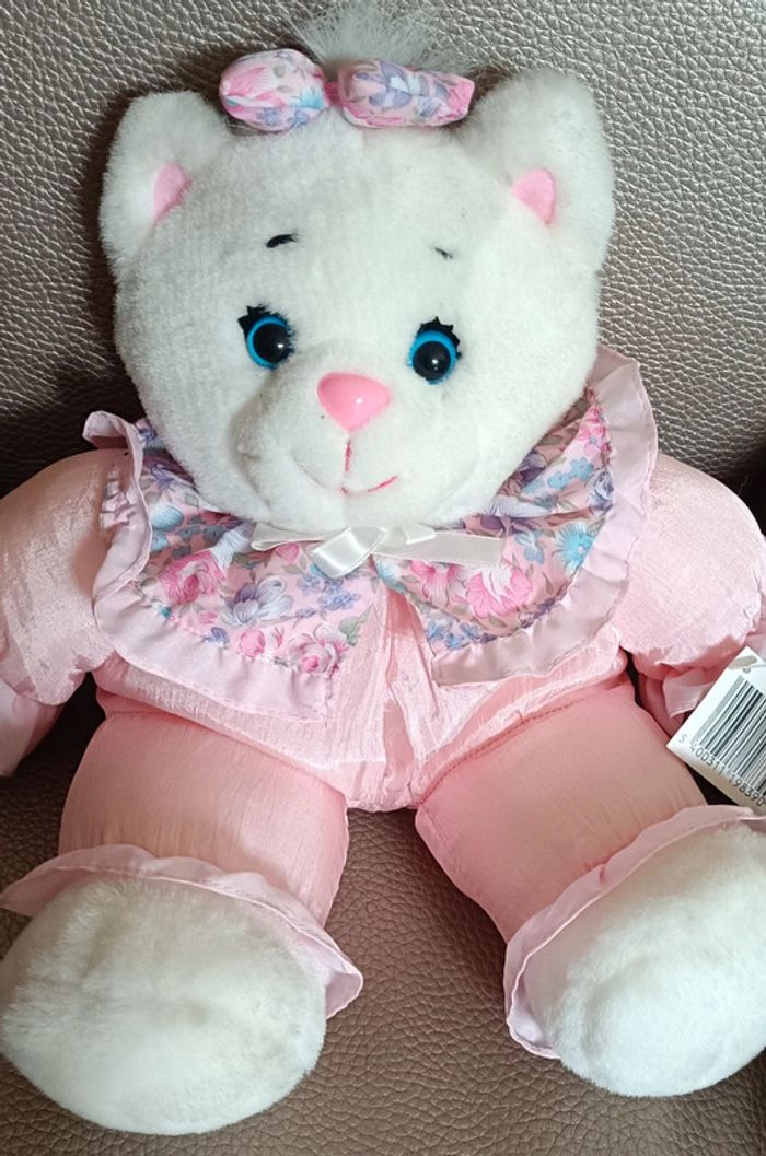 Vintage 90' Superbe peluche Ours rose - photo numéro 3