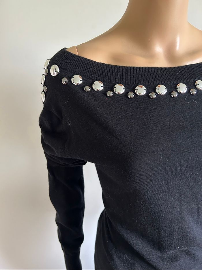 Pull noir asymétrique à manches longues Liu Jo taille M TBE - photo numéro 4