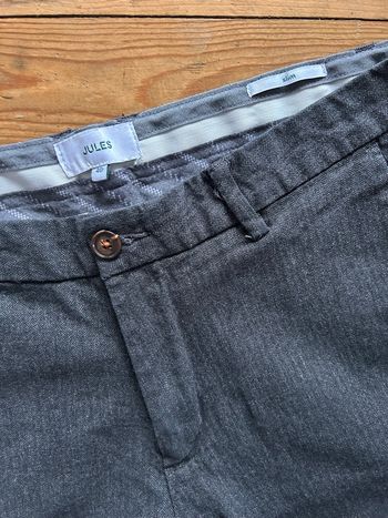 Pantalon tendance slim chevrons marine 40 Jules