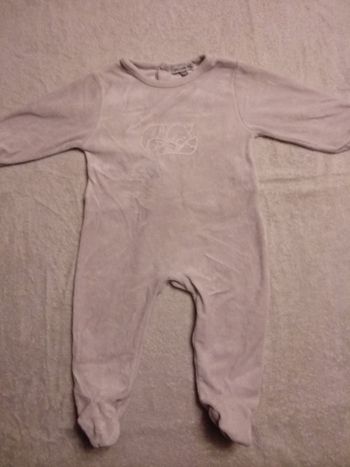 Pyjamas grenouillère beige DPAM 6 mois (réf perso D7)(familleac72)