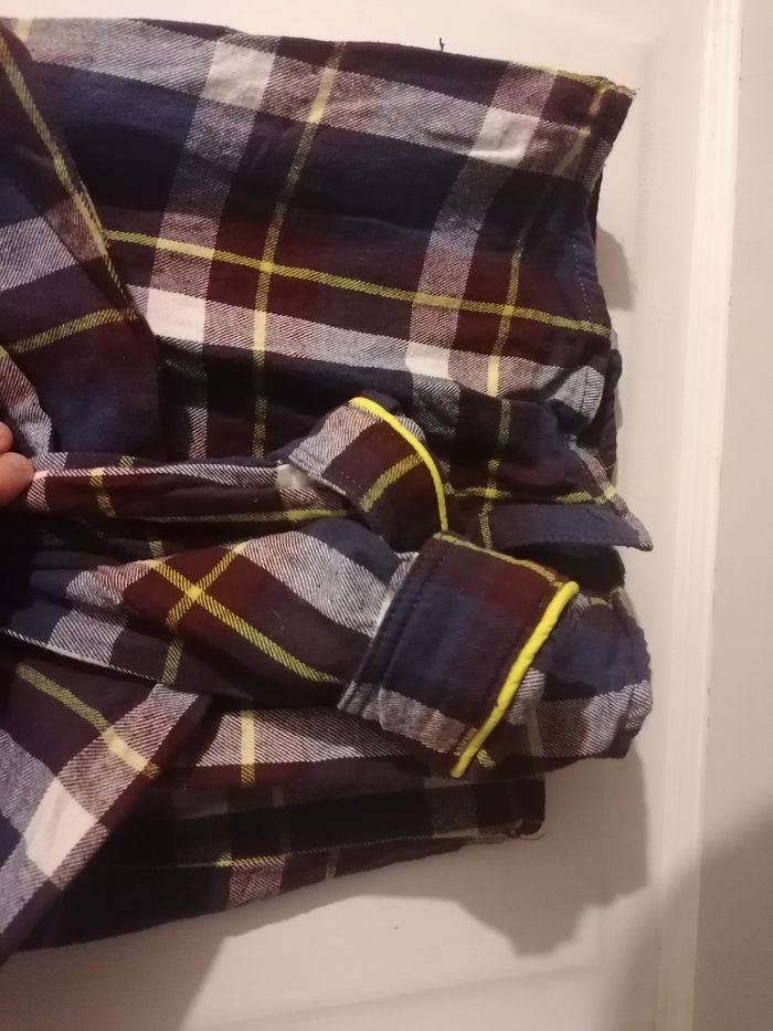 Chemise à carreaux manches longues garçon 12 ans - photo numéro 3