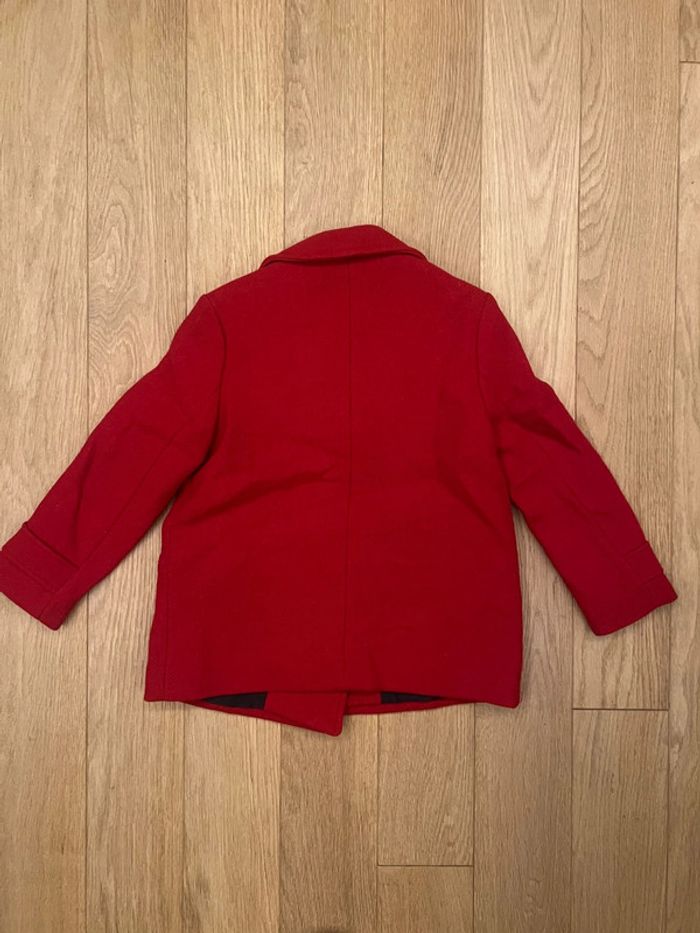 Duffle coat en laine Zara rouge 8 ans neuf sans étiquette - photo numéro 7