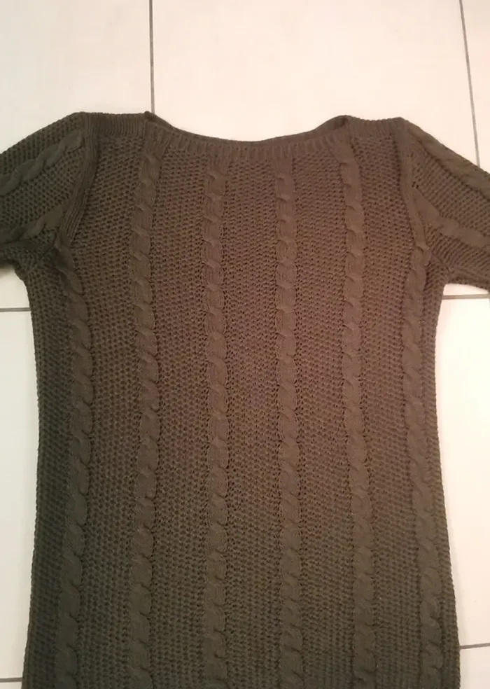 Pull vert kaki taille unique (taille M) - photo numéro 2