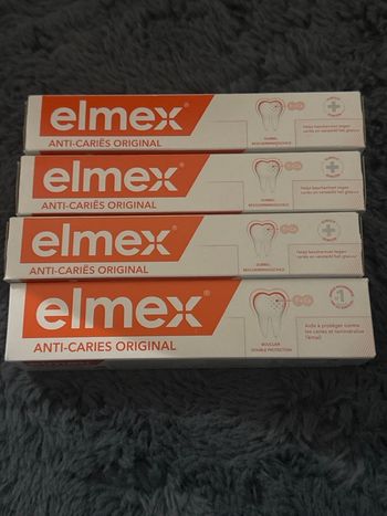 Lot de 4 dentifrices Elmex Anti-Caries Original – Neufs