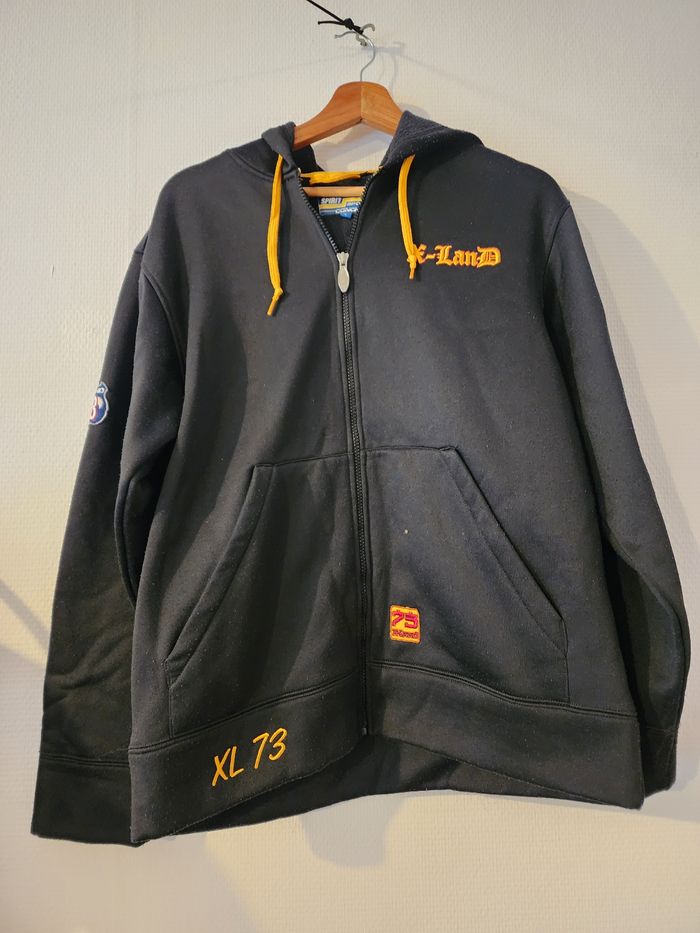 Sweat zippé noir homme