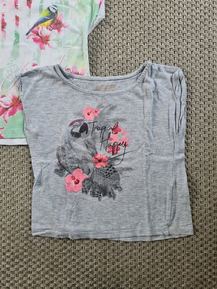Lot de 3 t-shirts motifs "tropical" manches courtes fille - 6 ans - photo numéro 5