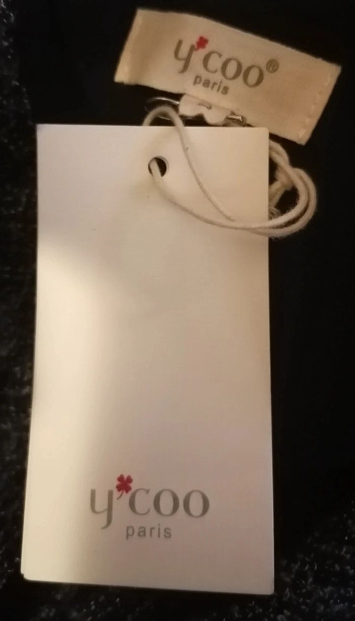 Robe type jean motif tweed volant bleu blanc taille S Y'Coo - photo numéro 11