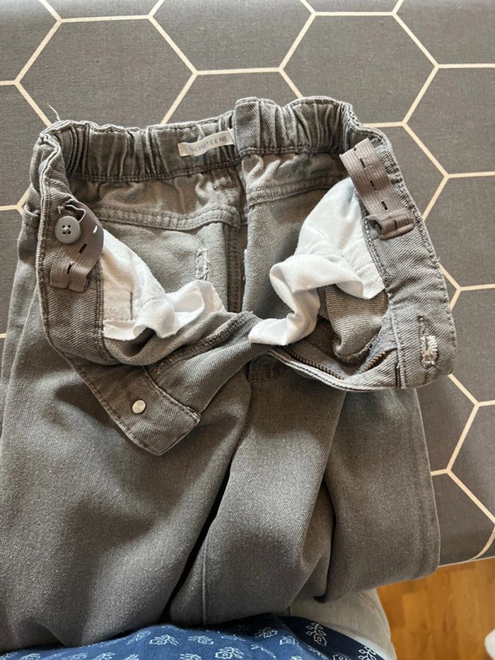 Jean court taille haute gris 12 ans - Monoprix Teens - photo numéro 4