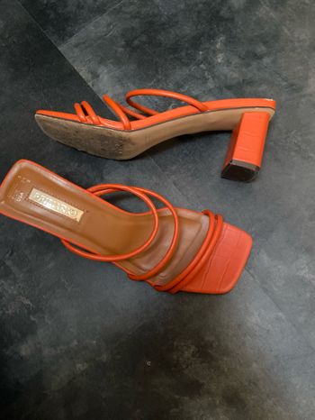 Sandales nu pieds orange croco 36 Primark
