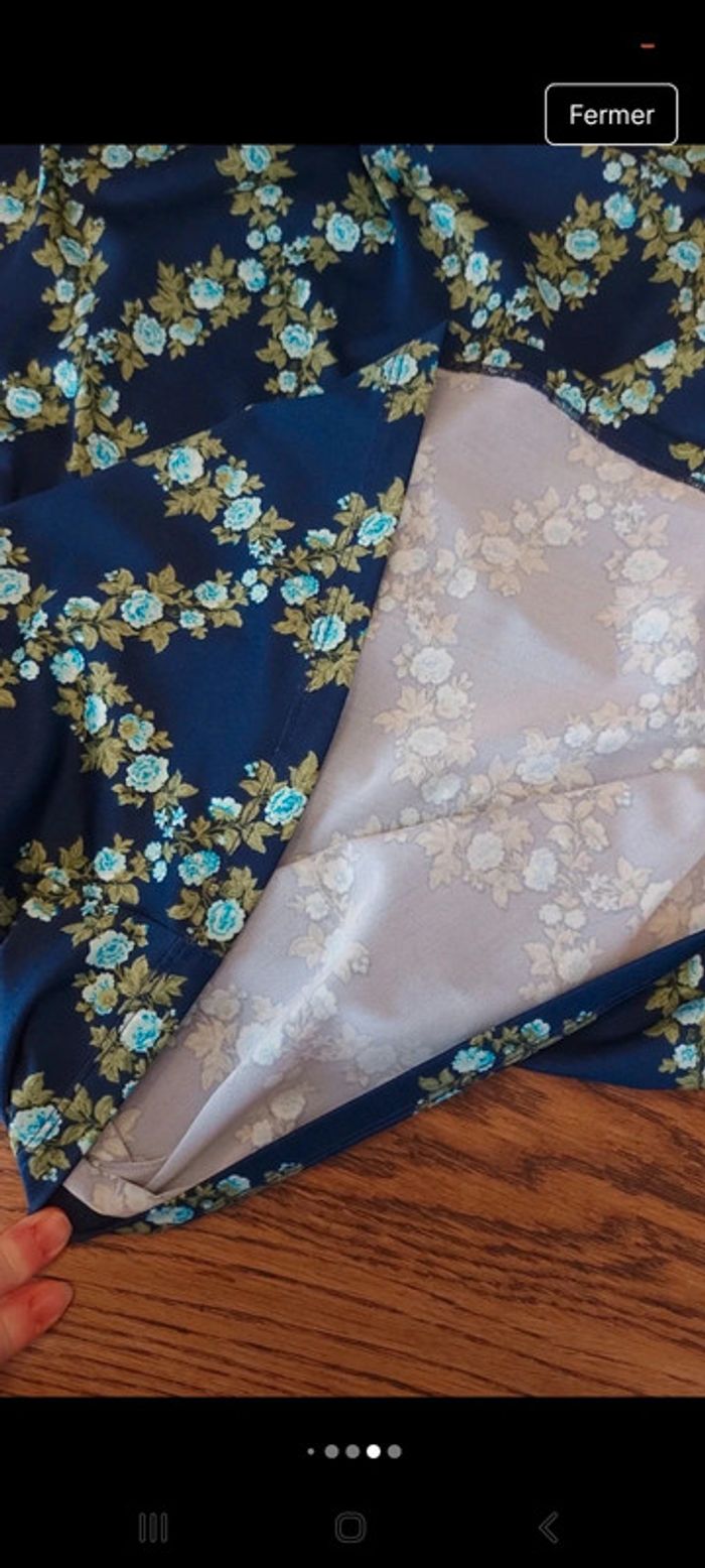 Robe fond bleu fleuries King Louie  taille M - photo numéro 20