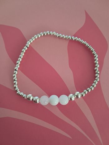 Bracelet en argent et jade