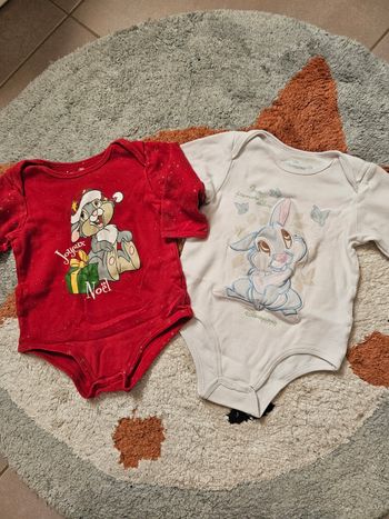 Lot de 2 bodies Panpan - 18 mois