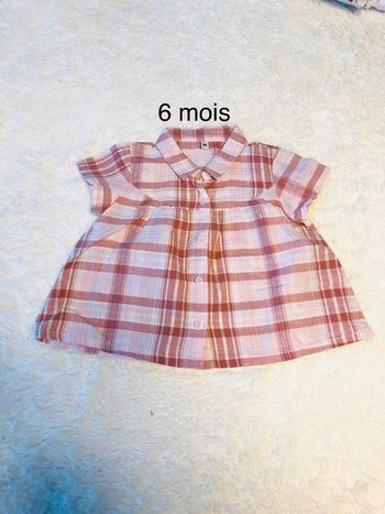 Chemise blouse carreaux 6m