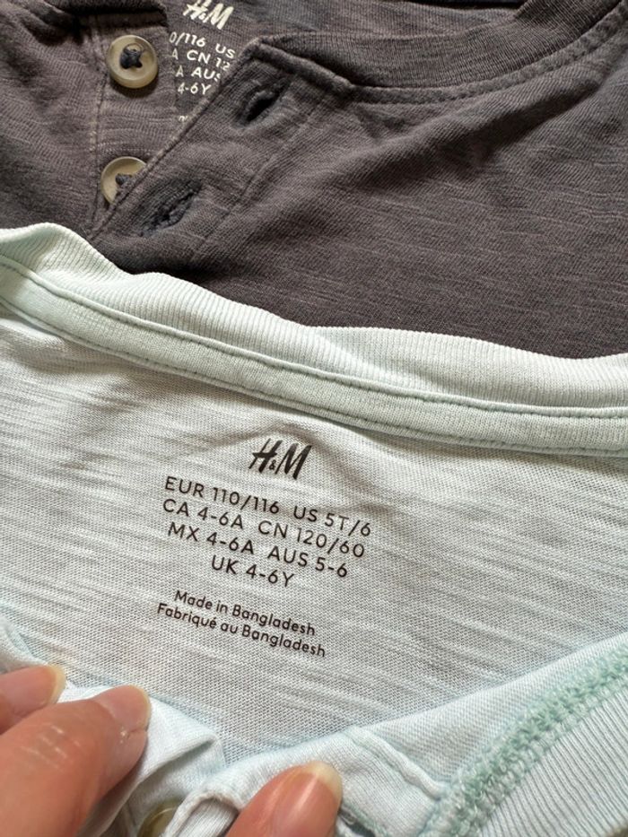 Lot de 3 t shirt à ML H&M 4-6 ans - photo numéro 4