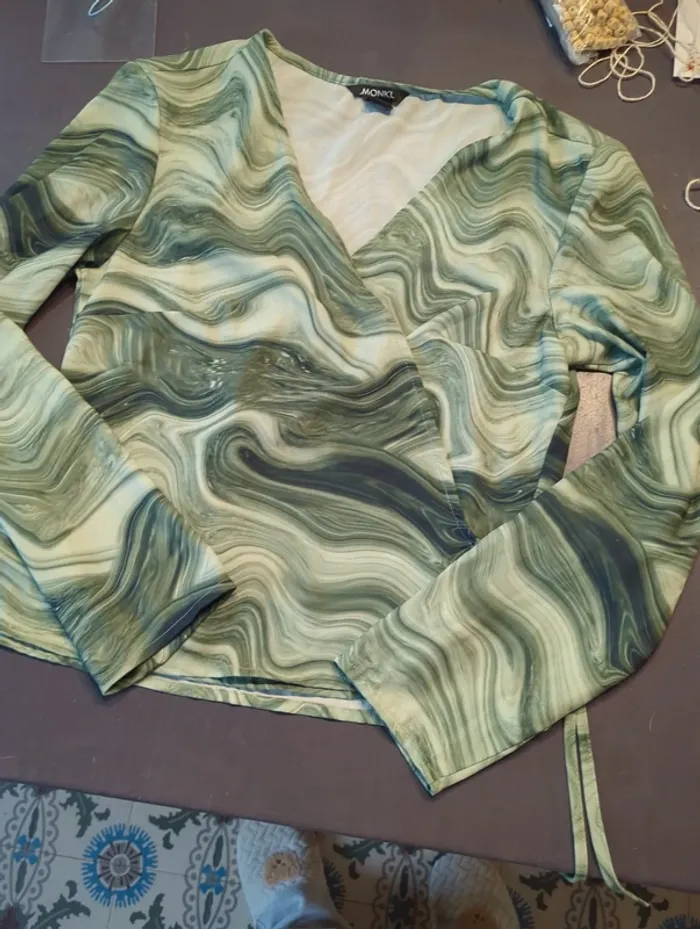 Blouse effet cache coeur monki - photo numéro 3