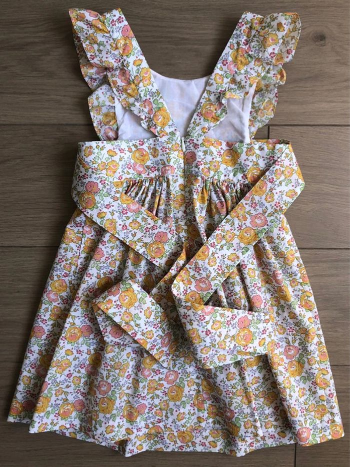 Robe de cérémonie Jade en Liberty Felicité jaune Cyrillus T-5 ans - photo numéro 3