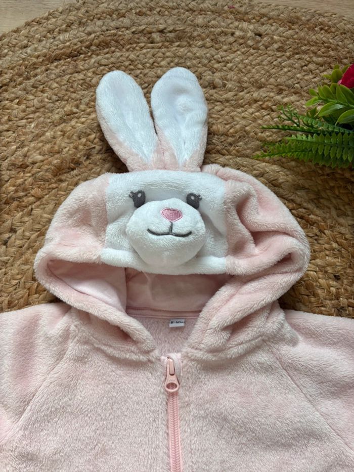 🌺Combinaison lapin rose en fausse fourrure Taille 6-12mois/68-80cm🌺 - photo numéro 2