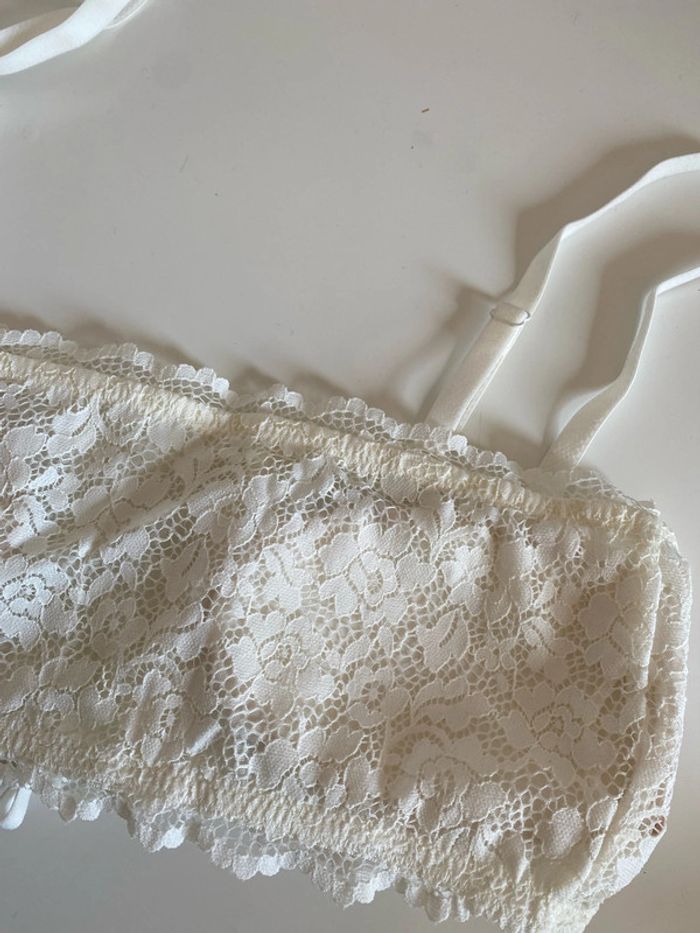 Soutien-gorge, brassière, bandeau, dentelle, Undiz , taille M Neuf - photo numéro 4