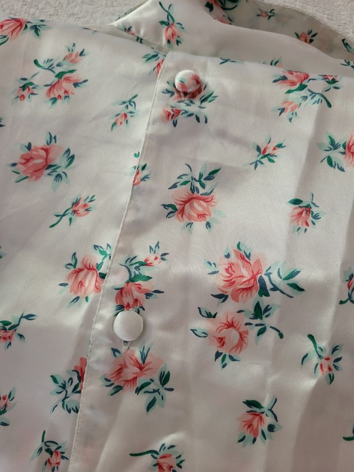 Chemise de nuit satinée imprimé fleurs - photo numéro 6