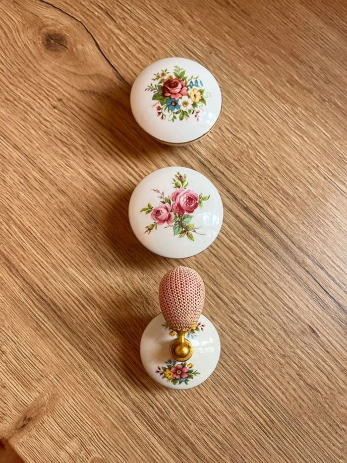 Porcelaine - Parfum - soucoupe - flacon - porcelaine - vintage - Germany - Bavaria - fleur - photo numéro 4