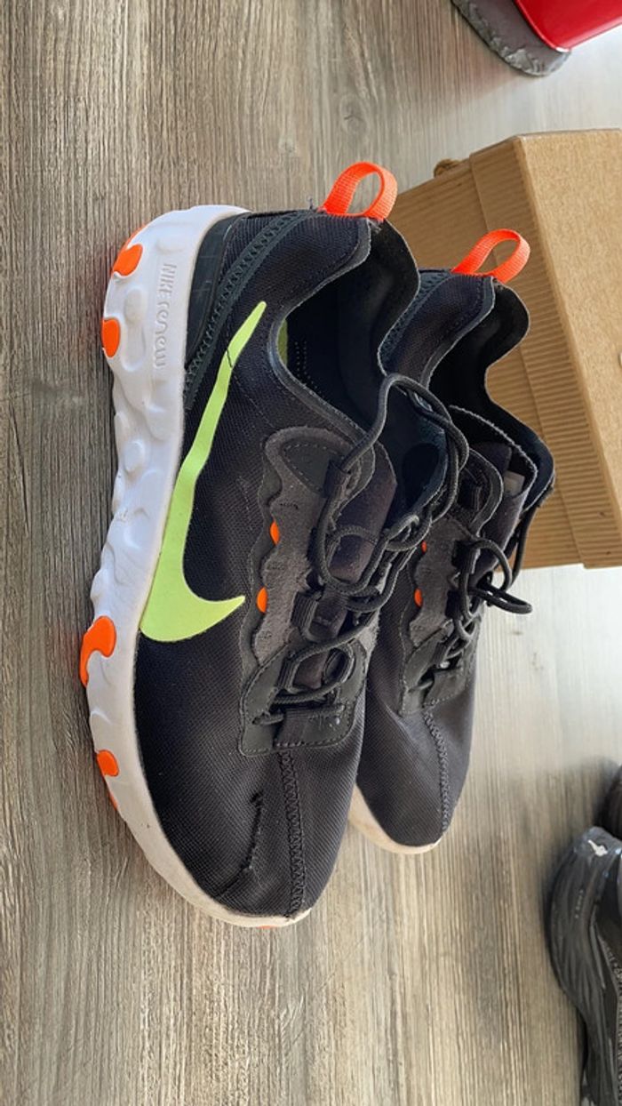 Basket Nike react élément noir orange T.38 - photo numéro 2