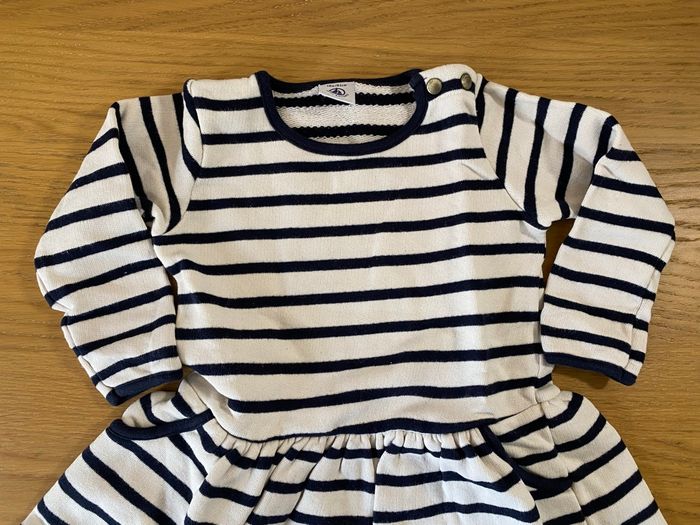 Petit Bateau Robe rayée marin Taille 18 mois - photo numéro 4