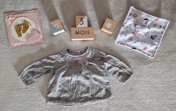 Blouse grise & rose Sergent Major 3M (TBE)