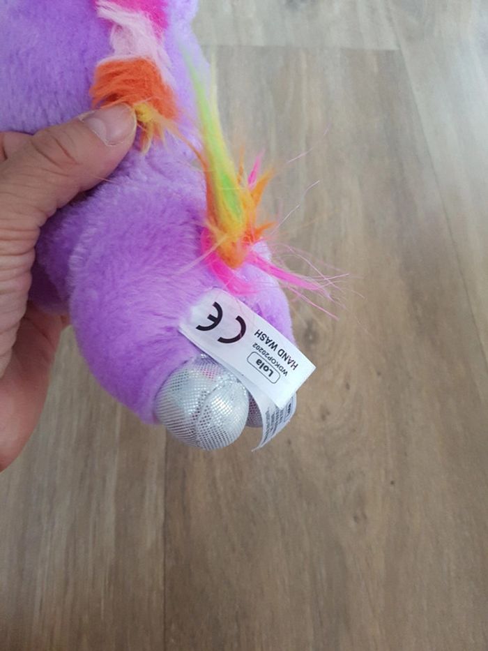 Peluche licorne violet - photo numéro 5