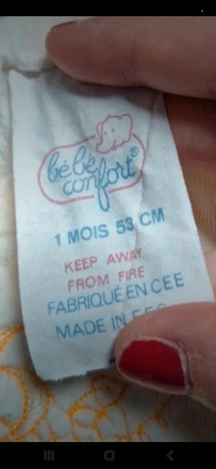 Pyjama épais Bébé confort 1mois 53cm ouverture arrière 👻 - photo numéro 4
