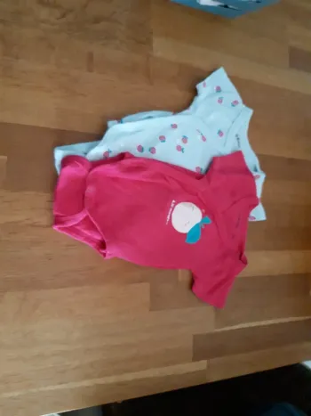 Lot de 2 body bebe fille