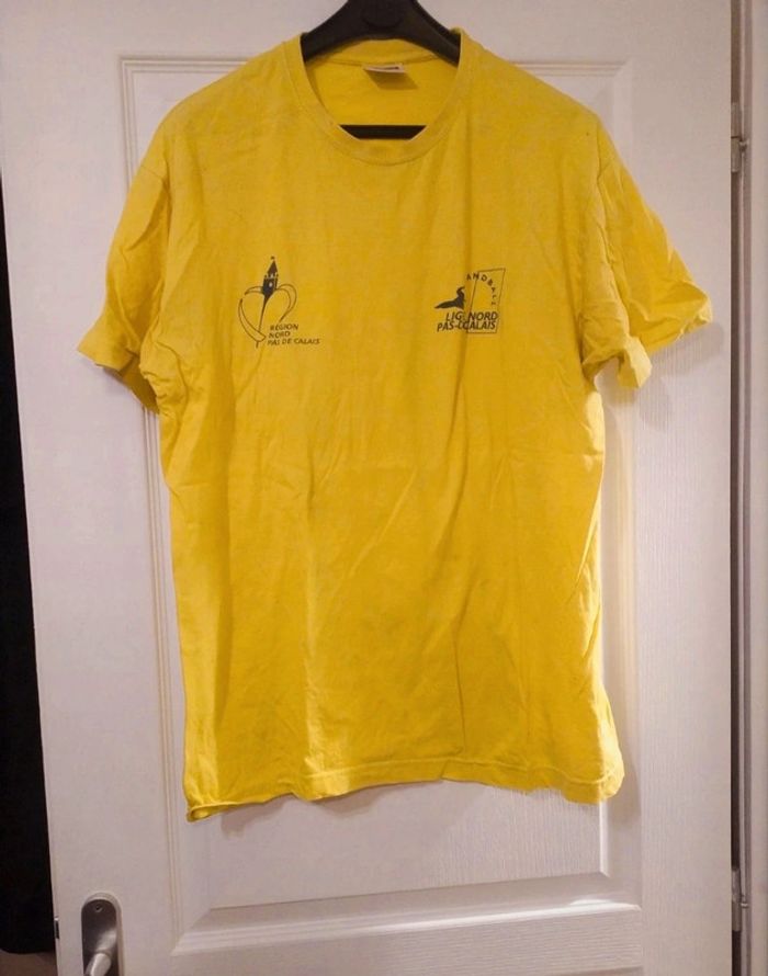 T-shirt coton jaune taille L handball féminin vintage