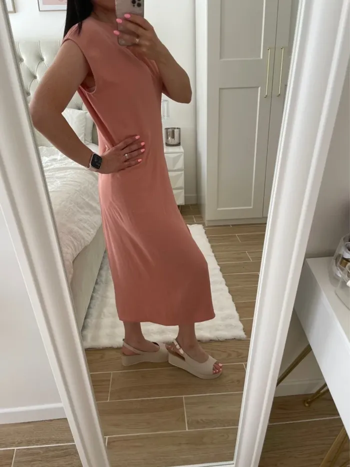 Robe longue rose Zara taille s neuf - photo numéro 3