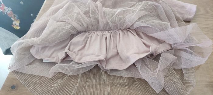 Robe bébé fille vieux rose avec tulle Vertbaudet 3 mois 60cm - photo numéro 3